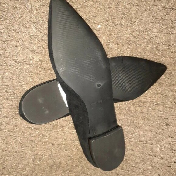 DONALD PLINER-Palma Suede/Leather Flat Skimmer-Black-Size 7-NWOB - Picture 7 of 7